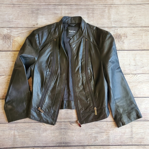 bebe Jackets & Blazers - Women's Bebe genuine leather jacket
